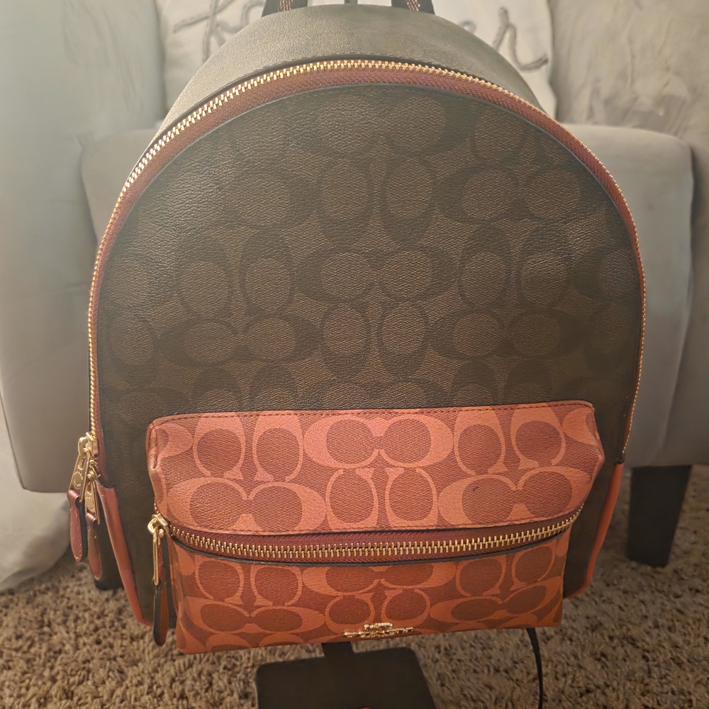 Coach Signature Canvas Brown/Tan Backpack